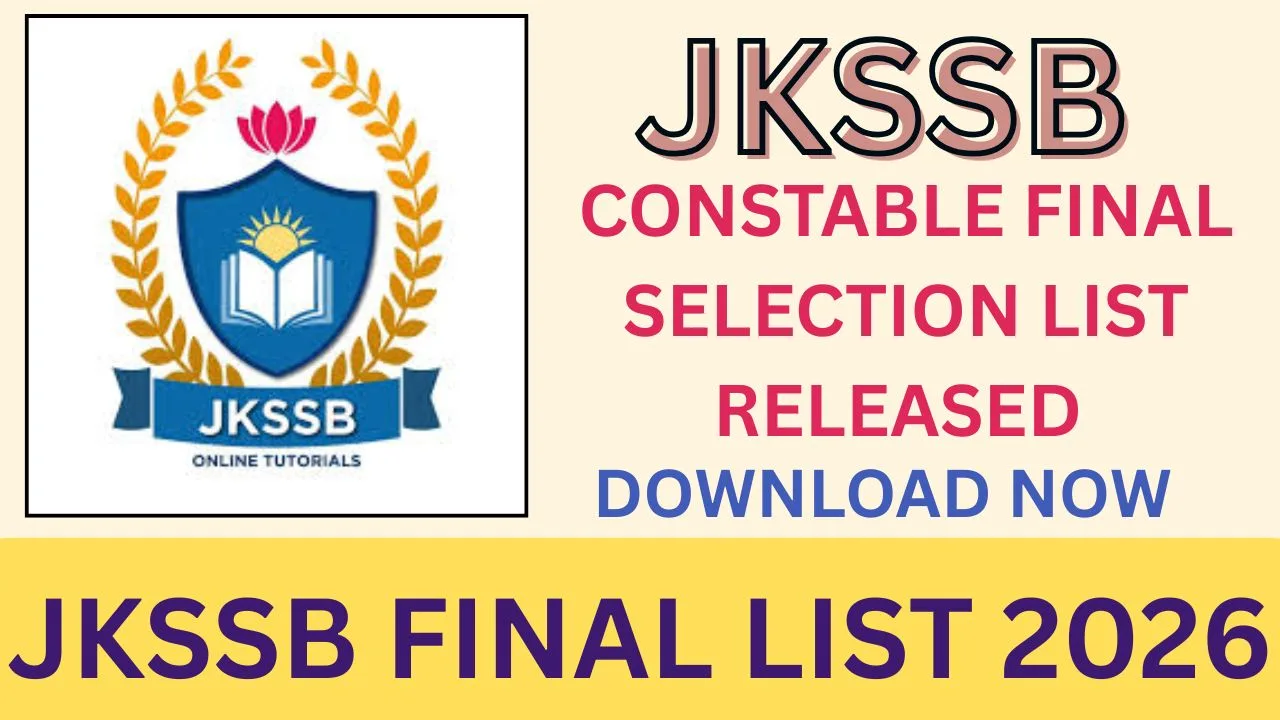 JKSSB FINAL LIST 2026