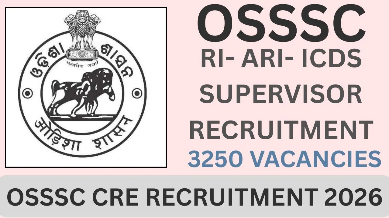 OSSSC CRE RECRUITMENT 2026