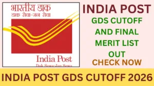 INDIA POST GDS CUTOFF 2026
