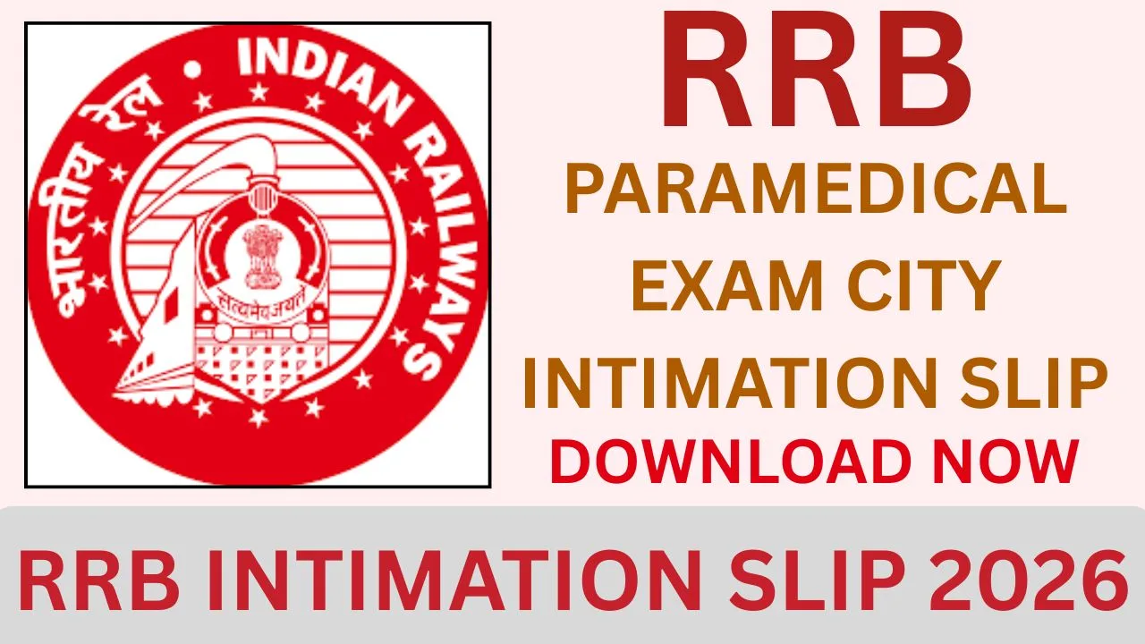 RRB INTIMATION SLIP 2026
