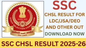SSC CHSL RESULT 2025-26