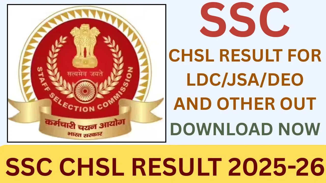 SSC CHSL RESULT 2025-26