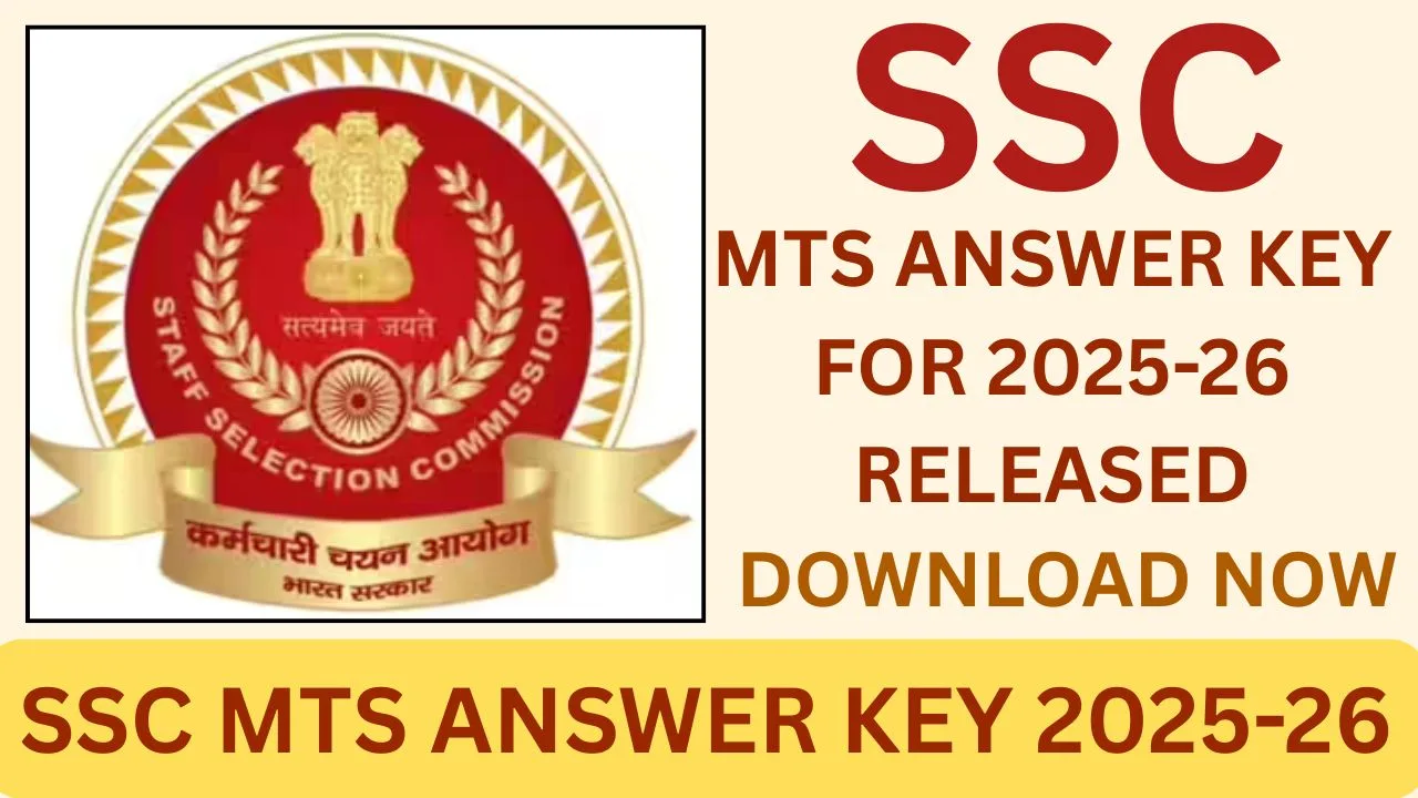 SSC MTS ANSWER KEY 2025-26